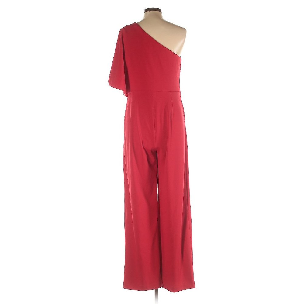 ADRIANNA PAPELL Flutter One Shoulder Jumpsuit 12 - Picture 3 of 10